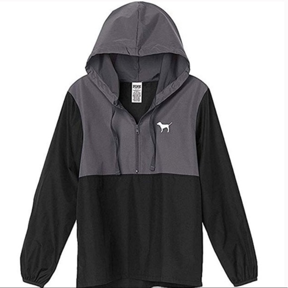 PINK Victoria's Secret Jackets & Blazers - PINK • Anorak Windbreaker with Hood